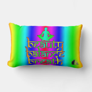 Schönheitsbalance-Atmungs-Regenbogen-Intentionen Lendenkissen