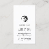 Schönheitsberater-Make-up-Salon-Monogramm Visitenkarte (Rückseite)