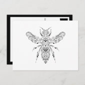 Schönheitsbiene Postkarte (Vorne/Hinten)