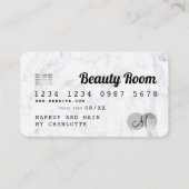 Schönheitscreme aus Marmor mit Kreditkarte Chic Mo Visitenkarte (Vorderseite)