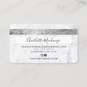 Schönheitscreme aus Marmor mit Kreditkarte Chic Mo Visitenkarte (Rückseite)