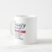 Schönheitsformen und Größe Funny Mug Kaffeetasse (Vorderseite Links)