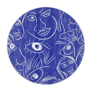 Schönheitsgesicht: ein zeichn. schneidebrett