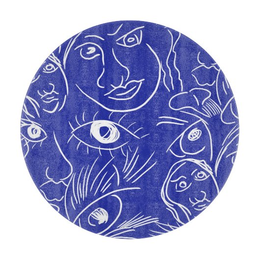 Schönheitsgesicht: ein zeichn. schneidebrett (Vorderseite)