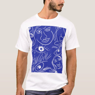 Schönheitsgesicht: ein zeichn. T-Shirt