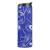 Schönheitsgesicht: ein zeichn. thermosbecher (Nach links gedreht)