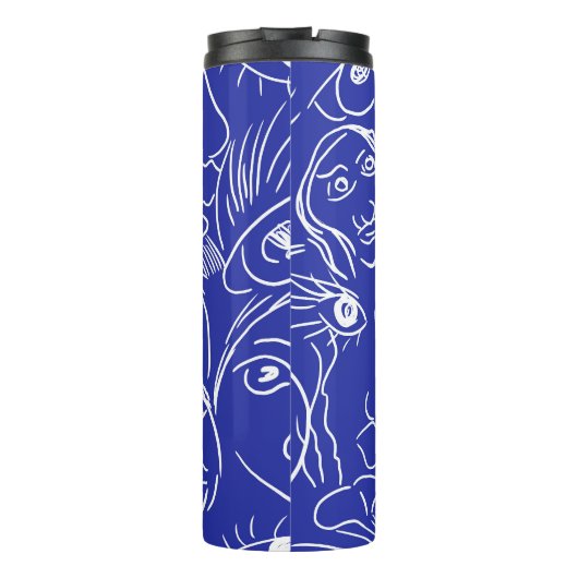 Schönheitsgesicht: ein zeichn. thermosbecher (Rückseite)