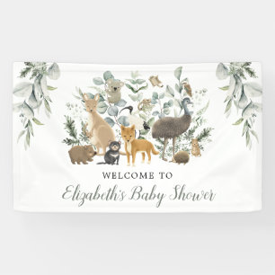Schönheitsgrün australische Tiere neutrales Baby W Banner
