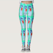 Schönheitsgrün Leggings (Vorderseite)