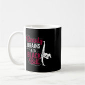 Schönheitshirne und ein schwarzer Gürtel Kaffeetasse (Links)