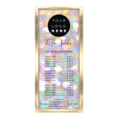 Schönheitshologramm für Haarmasken-Körperpflege-Lo Werbekarte (Hinten)