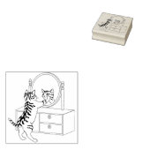 Schönheitskatzenkunst-Briefmarke Gummistempel (Stempel)