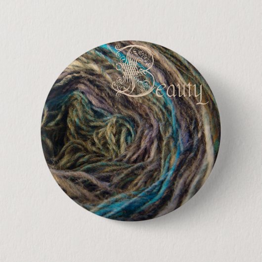 Schönheitsknopf, blauer Noro Button (Vorderseite)