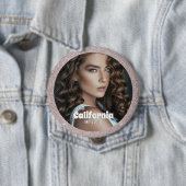 Schönheitskönigin-Anstecknadel - Foto-Name-Nadel Button (Beispiel)