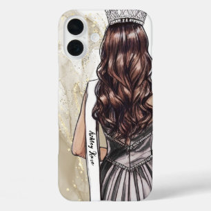 Schönheitskönigin-Handyhülle Gold Glitter Schönhei iPhone 16 Plus Hülle