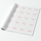 Schönheitsköniginhashtag hellrot Name Mädchen Boss Geschenkpapier (Ungerollt)