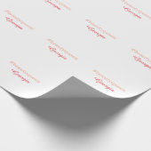 Schönheitsköniginhashtag hellrot Name Mädchen Boss Geschenkpapier (Ecke)