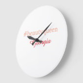 Schönheitsköniginhashtag hellrot Name Mädchen Boss Große Wanduhr (Winkel)