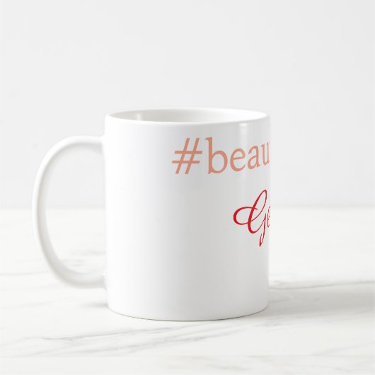 Schönheitsköniginhashtag hellrot Name Mädchen Boss Kaffeetasse (Links)
