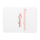 Schönheitsköniginhashtag hellrot Name Mädchen Boss Magnet (Horizontal)