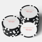 Schönheitsköniginhashtag hellrot Name Mädchen Boss Pokerchips (Stapel)