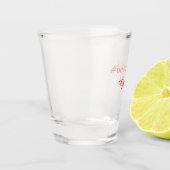 Schönheitsköniginhashtag hellrot Name Mädchen Boss Schnapsglas (Links)