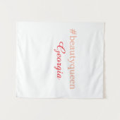 Schönheitsköniginhashtag hellrot Name Mädchen Boss Wandteppich (Vorderseite (Horizontal))