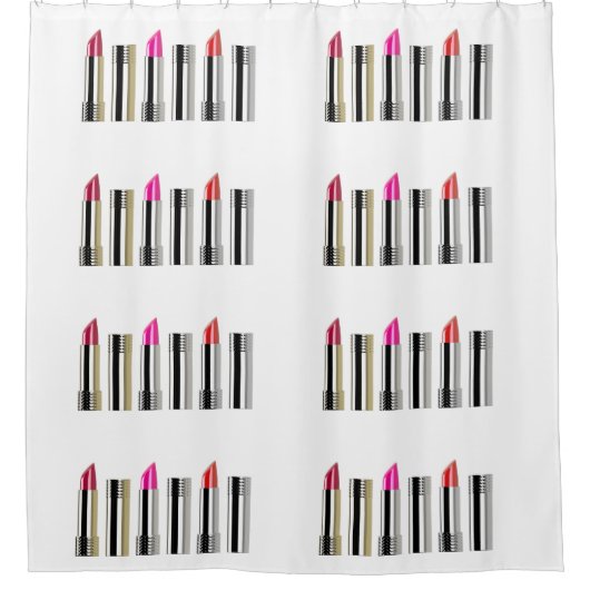 Schönheitskosmetik mit Lipstick Duschvorhang (Vorderseite)
