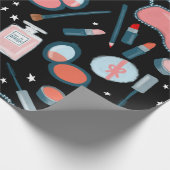 Schönheitskosmetik Muster schwarze Geschenkverpack Geschenkpapier (Ecke)
