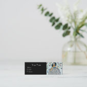 SCHÖNHEITSKOSTEN-DESIGNER MAKEUP-KÜNSTLER MINI VISITENKARTE (Stehend Vorderseite)