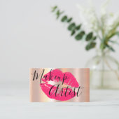 Schönheitskünstler Glitzy Makeup Visitenkarte (Stehend Vorderseite)