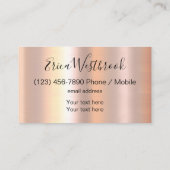 Schönheitskünstler Glitzy Makeup Visitenkarte (Rückseite)