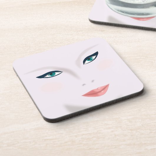 Schönheitskünstlerin Untersetzer (Linke Seite)