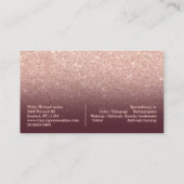 Schönheitslogo Chictypographieburgunder-Rosengold Visitenkarte (Rückseite)