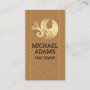 Schönheitslogo für Hair Stylist   Stielleder Visitenkarte