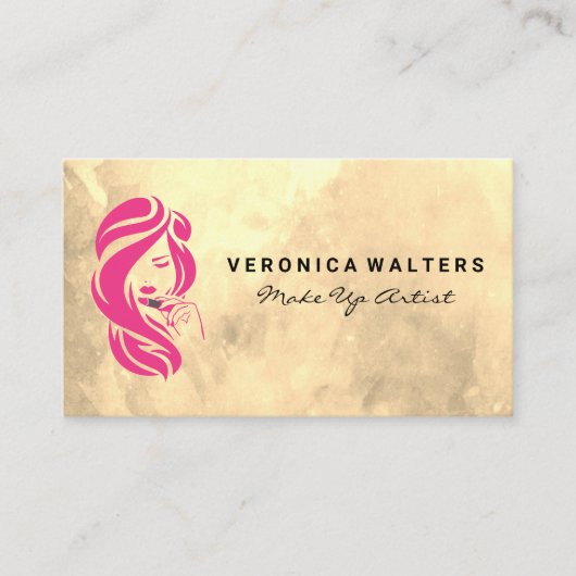 Schönheitslogo | Haare und Make-up Treuekarte (Vorderseite)