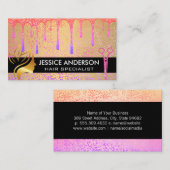 Schönheitslogo | Salonschere und Erzeugnisse Visitenkarte (Vorne/Hinten)