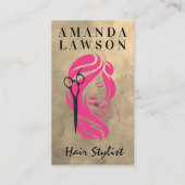 Schönheitslogo | Salonschere Visitenkarte (Vorderseite)