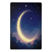 Schönheitsmädchen auf dem Mond Mini-Zwischenablage Mini Klemmbrett (Rückseite)