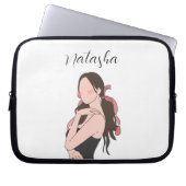 Schönheitsmädchen individuell anpassbar laptopschutzhülle (Vorderseite)