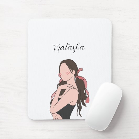 Schönheitsmädchen individuell anpassbar mousepad (Mit Mouse)