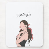 Schönheitsmädchen individuell anpassbar mousepad (Vorne)