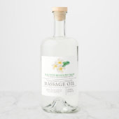 Schönheitsmassage Produkt plumeria frangipani Alkoholflaschenetikett (Vorderseite)