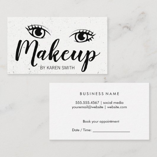 Schönheitsmittel Terminkarte (Vorne/Hinten)