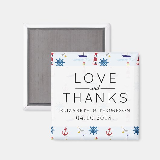 Schönheitsmuster, Meeresmuster, Hochzeit Magnet (Vorderseite/Rückseite)