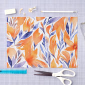 Schönheitsorangefarbenes Blumenmuster abstrakt Seidenpapier (Handwerk)