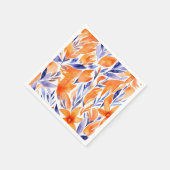 Schönheitsorangefarbenes Blumenmuster abstrakt Serviette (Ecke)