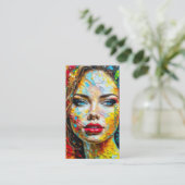 Schönheitspflege Atemberaubendes Bild. Visitenkarte (Stehend Vorderseite)