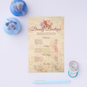 Schönheitspreis-Boutique Vintage Blume Flyer (Einzeln)