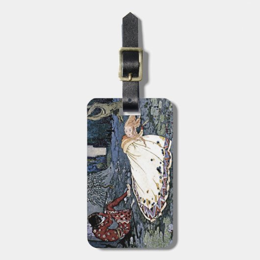 Schönheitsprinzessin Vintage Magie Romantik Gepäckanhänger (Vorderseite vertikal)